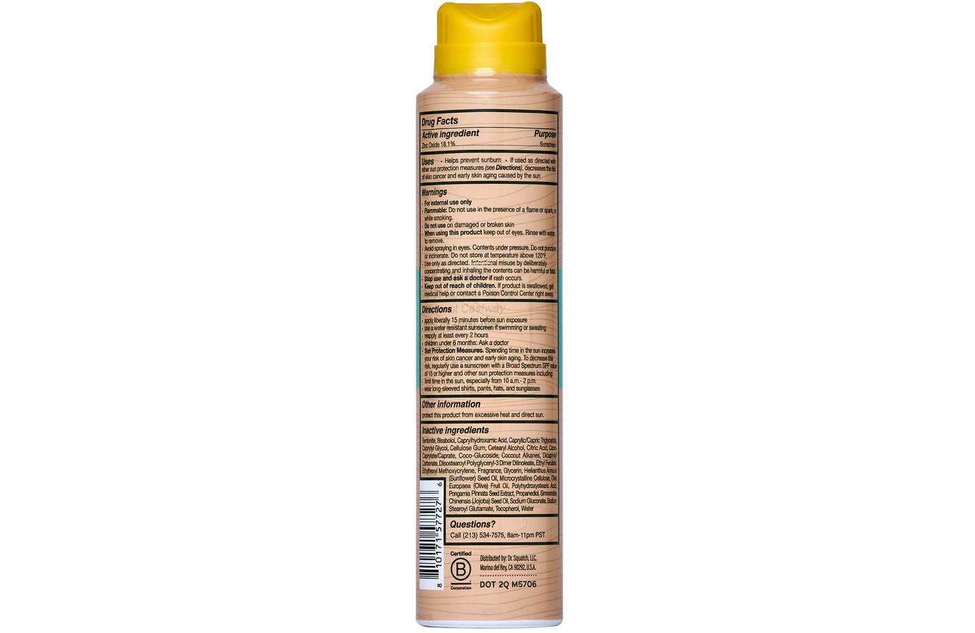 Spray Sunscreen | SPF 30 UVA/UVB Protection | Non-Greasy Mineral Sunscreen for Men J1