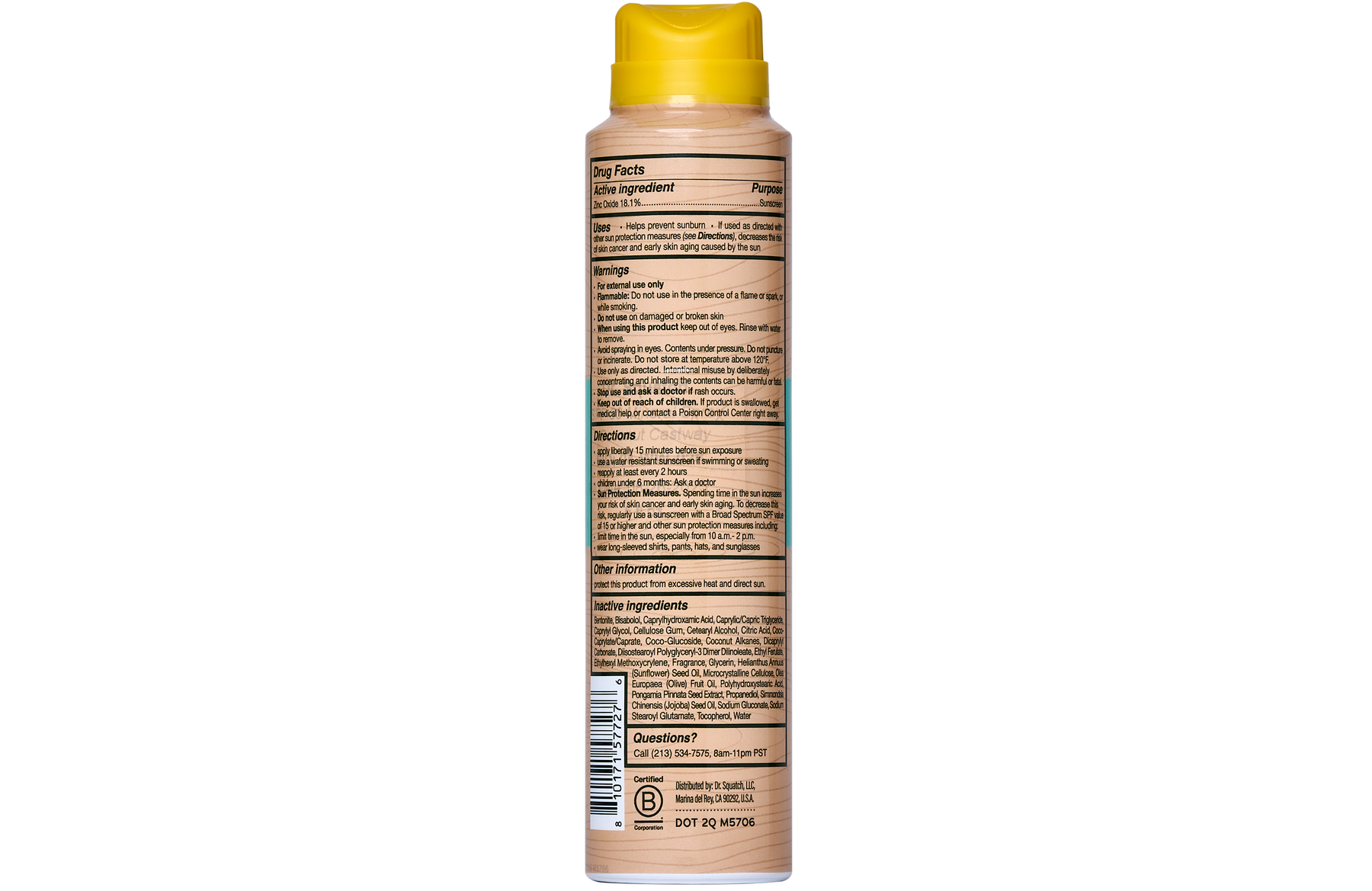 Spray Sunscreen | SPF 30 UVA/UVB Protection | Non-Greasy Mineral Sunscreen for Men J1