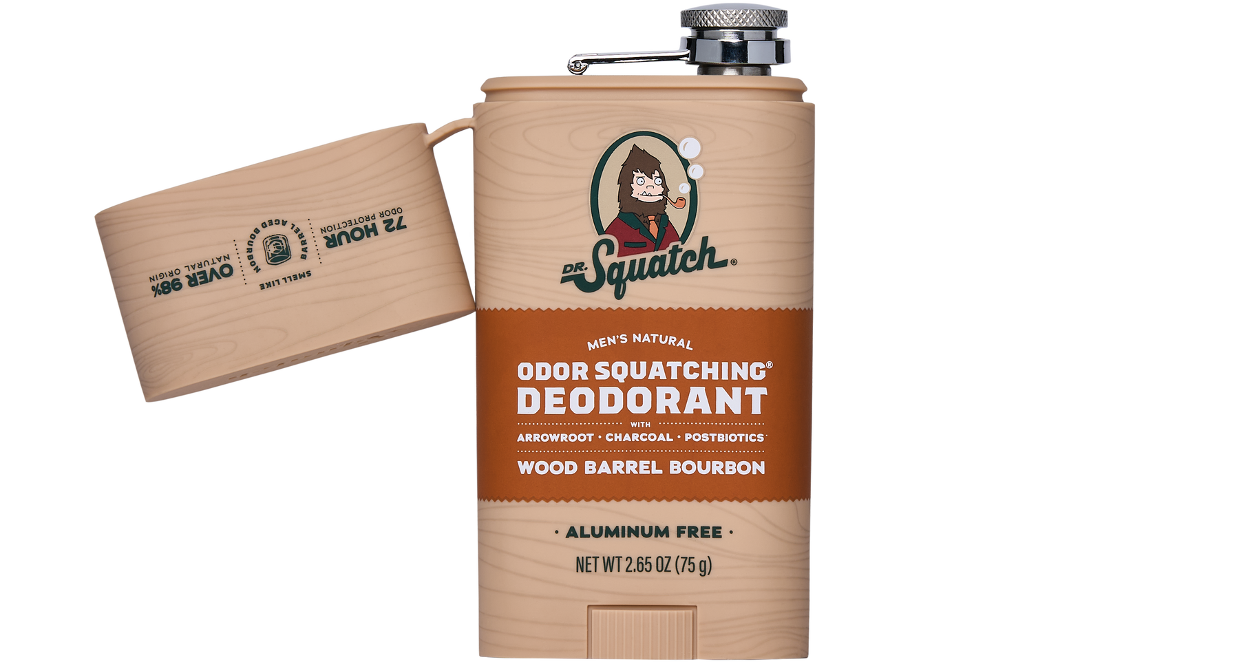 Wood Barrel Bourbon Deo Flask N0
