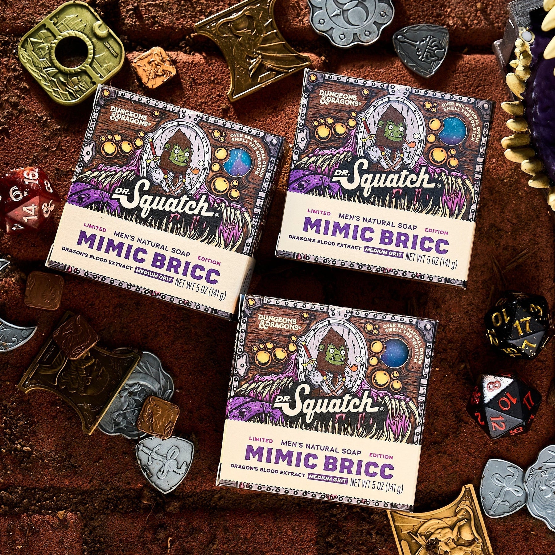 Dungeons & Dragons Mimic Bricc 3-Pack - Exclusive Limited Edition Bar Soap Q2
