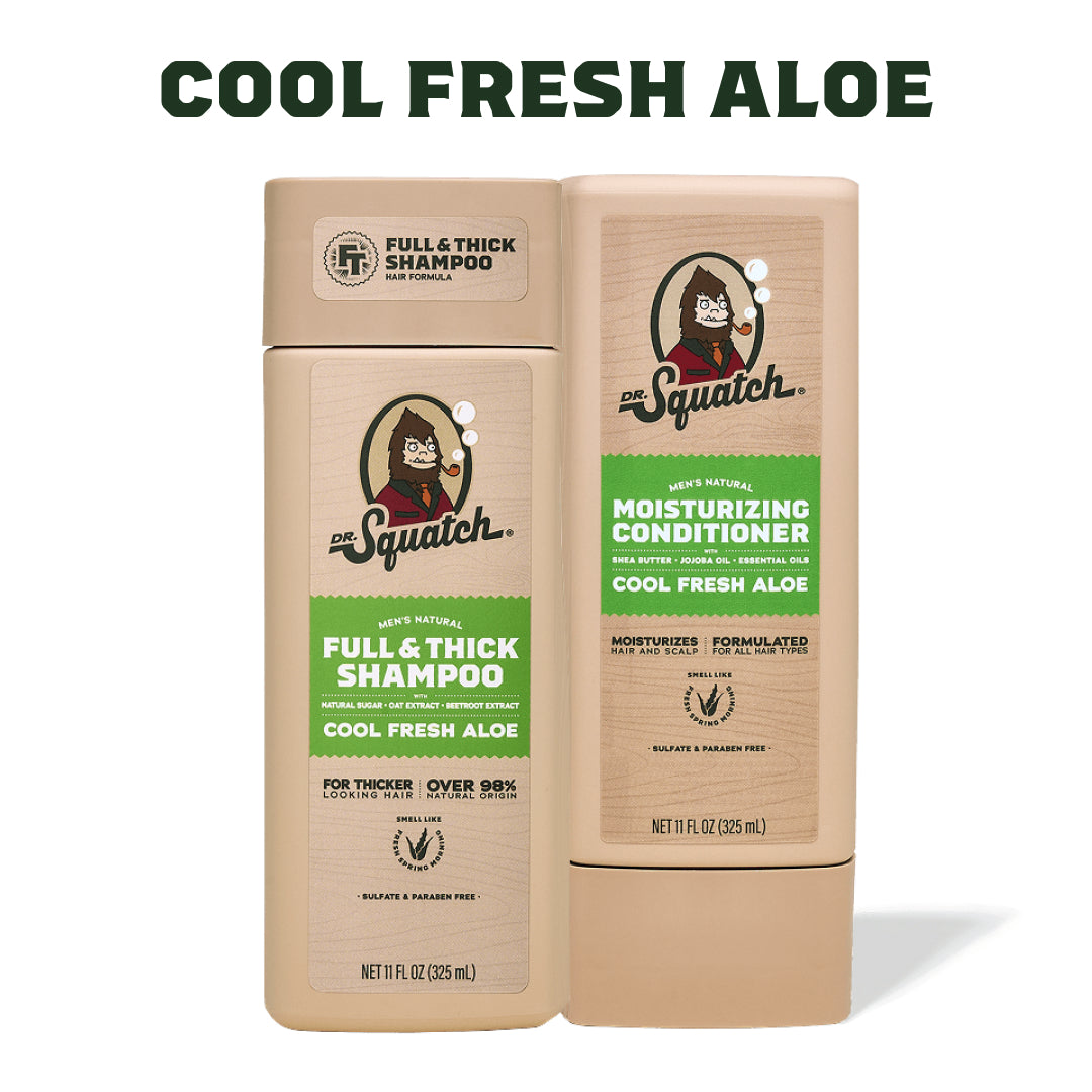 Hair Care Kit + Free Scalp Scrubber | Full & Thick Shampoo | Moisturizing Conditioner | Natural Products for Men Y0