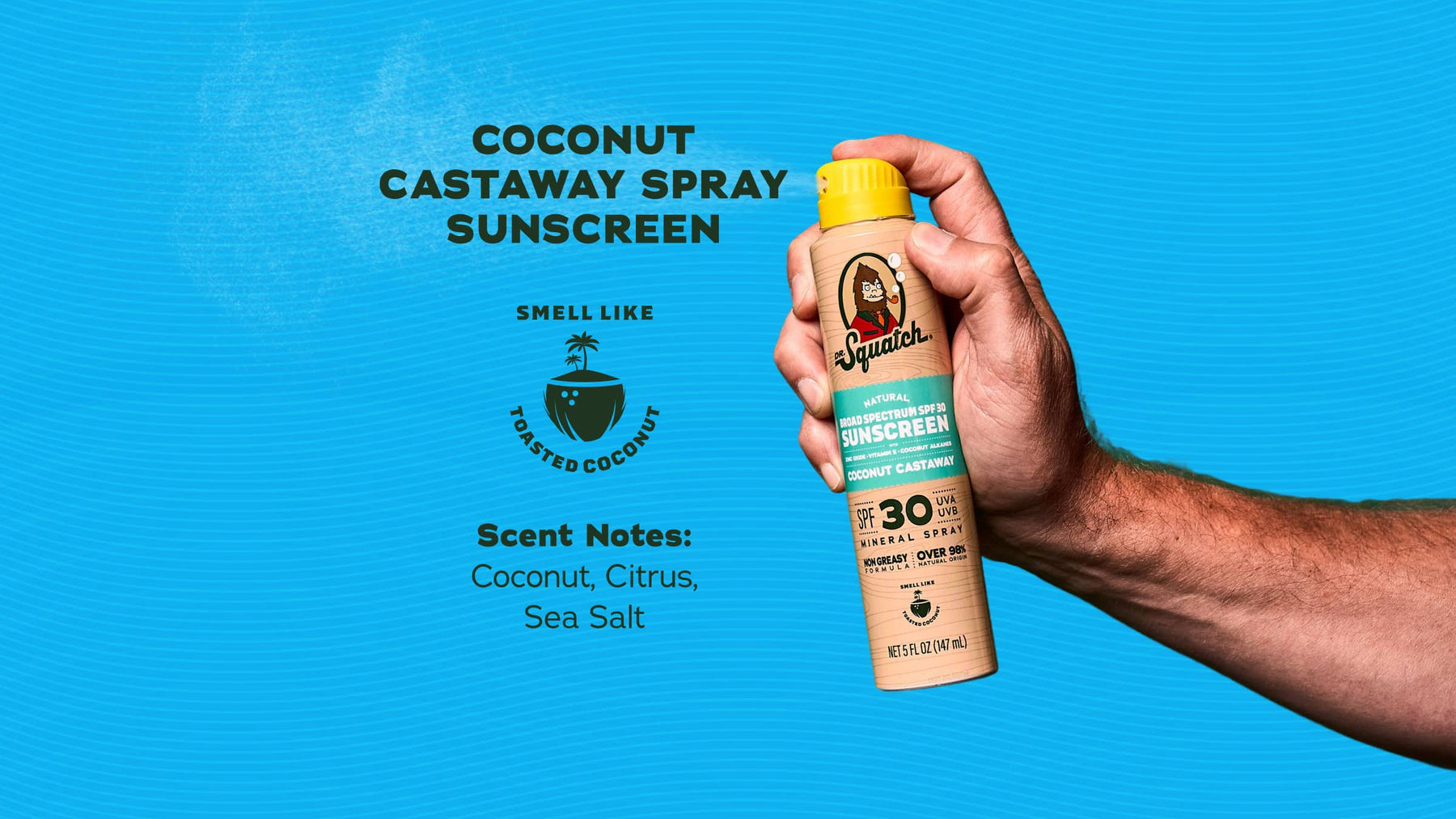 Spray Sunscreen | SPF 30 UVA/UVB Protection | Non-Greasy Mineral Sunscreen for Men J1