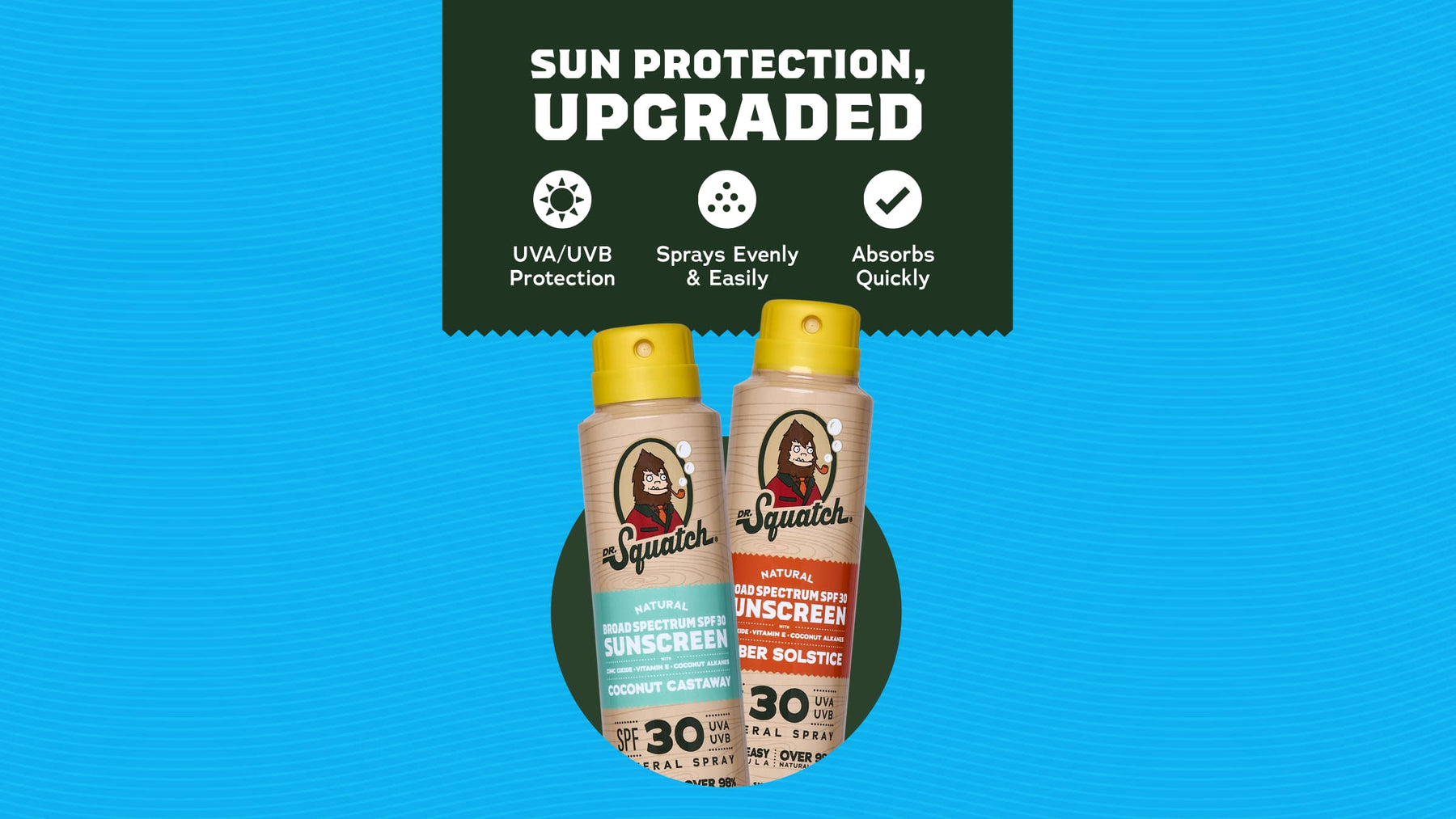 Spray Sunscreen 2-Pack | SPF 30 UVA/UVB Protection | Non-Greasy Mineral Sunscreen for Men X7