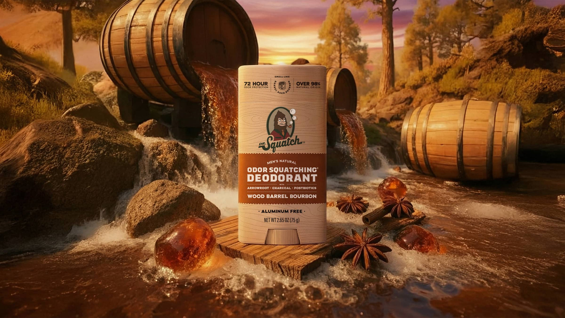 Wood Barrel Bourbon Deodorant X6