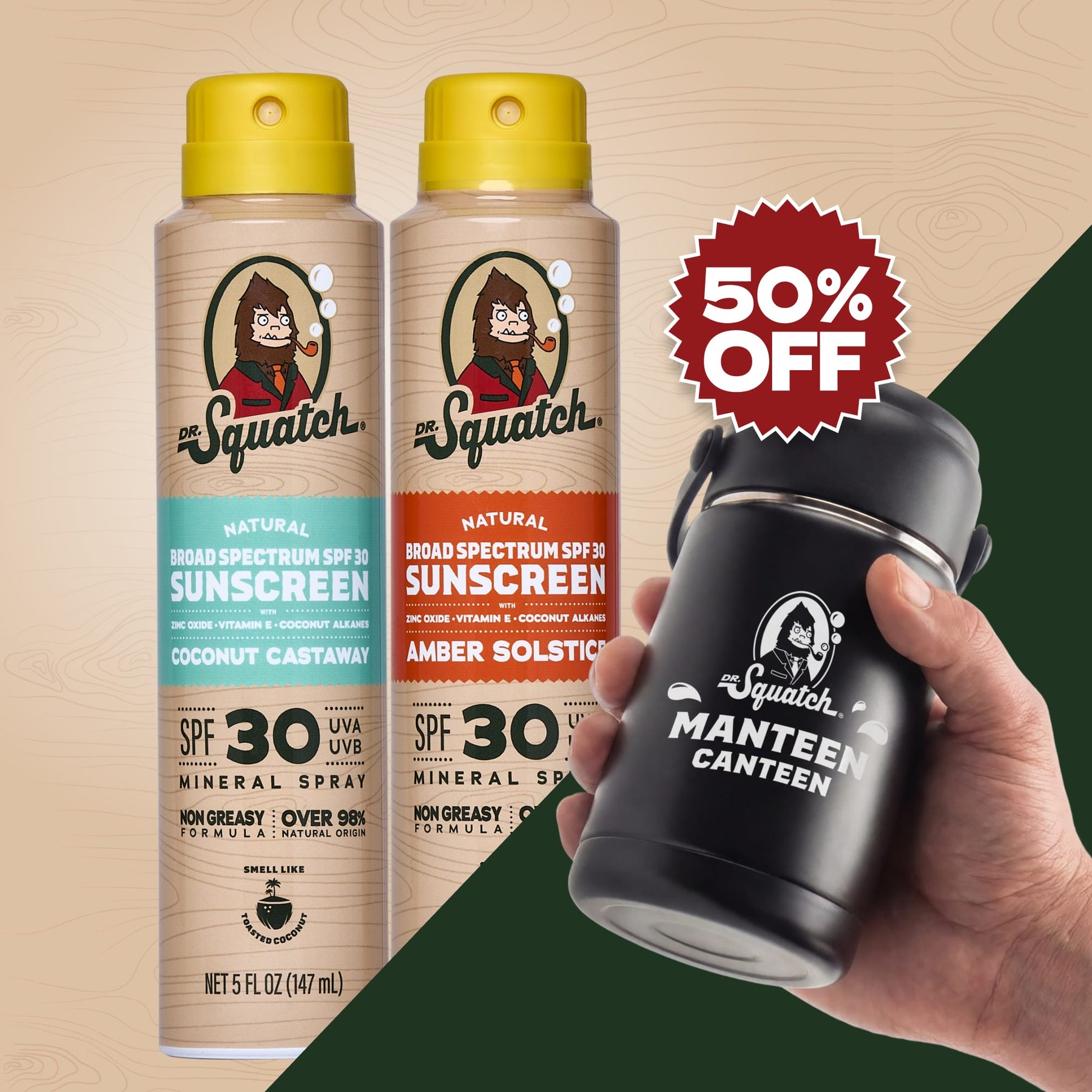 2-Pack Sunscreen + Manteen Canteen C0