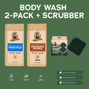 Body Wash 2-Pack + Scrubber V7