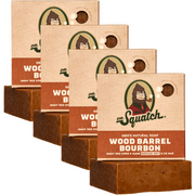 4-Pack Wood Barrel Bourbon Natural Bar Soap A6