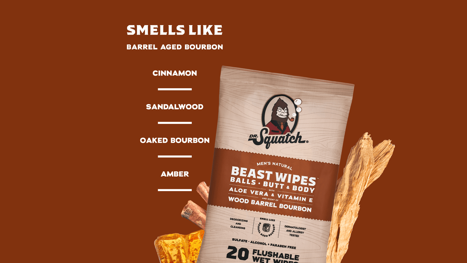 FREE Wood Barrel Bourbon Wipes A6